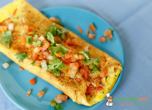 Trứng rán rau củ đủ chất cho bé yêu
