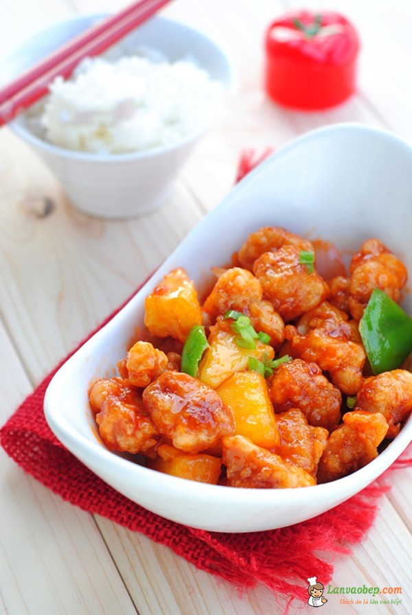 Thịt thăn sốt chua ngọt, món ngon cho bữa cơm chiều