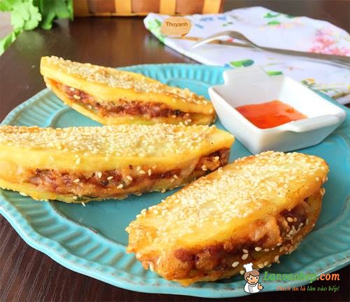 Khoai tây kẹp thịt chiên giòn cực ngon cho cả nhà