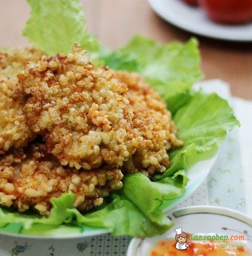 Thịt heo chiên cốm, món ngon cho bữa cơm chiều