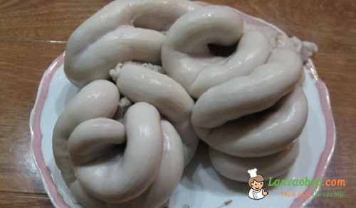 Tràng lợn trộn măng tươi, món lạ ngon cho bạn nhậu