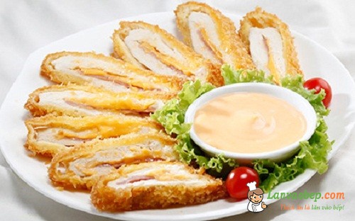 Ức gà nhồi pho mai, món ngon khó cưỡng