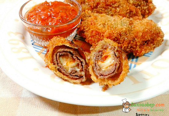 Cuốn bò rán xù giòn ngon ngây ngất