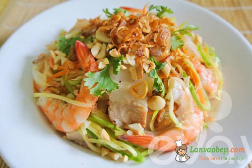 Nộm cóc tôm thịt chua ngọt hấp dẫn