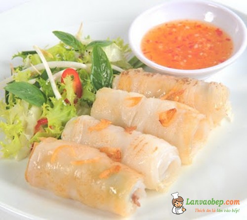 Cuối tuần đổi món với món bánh cuốn áp chảo