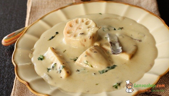 Củ sen sốt sữa chua, món ăn chay ngon của Nhật